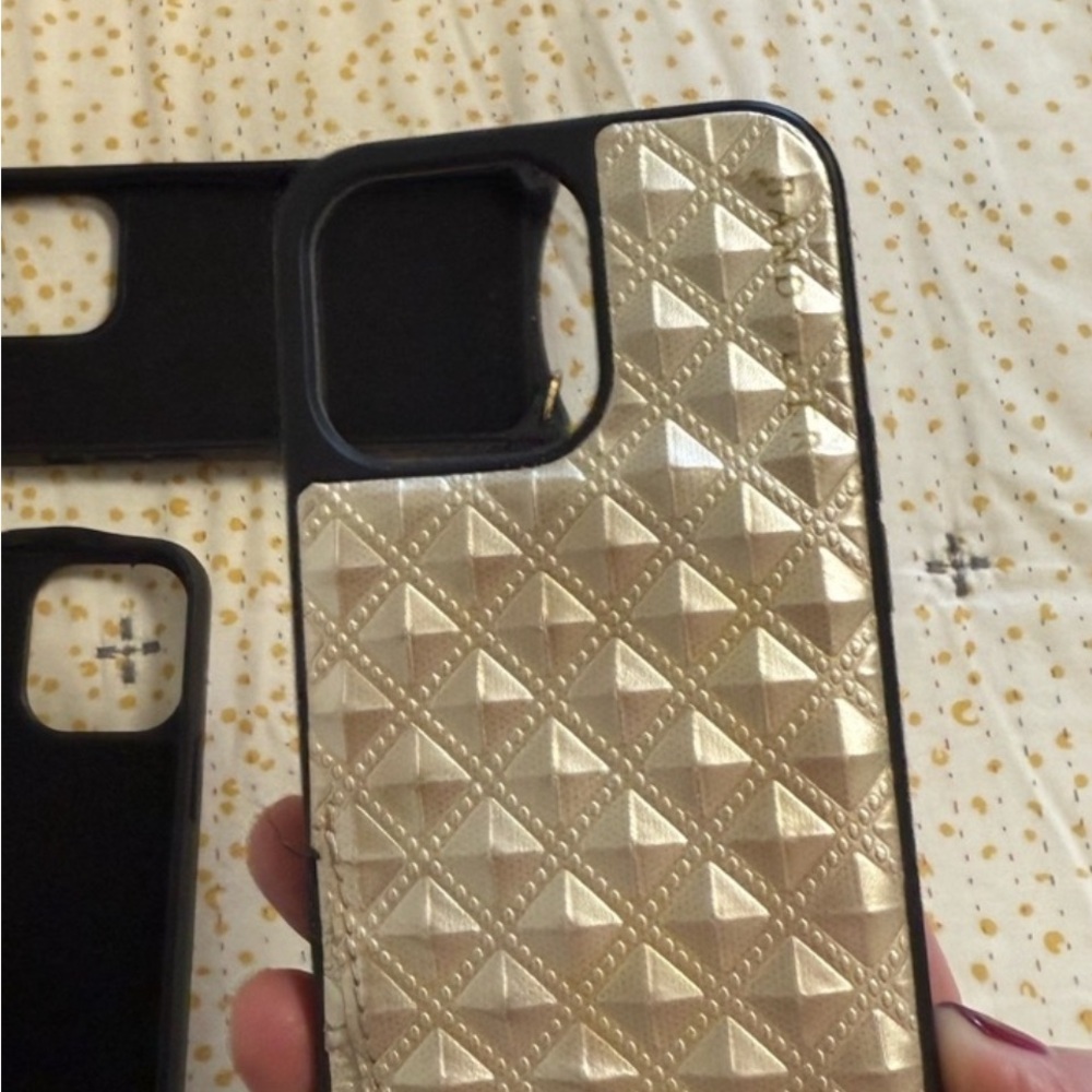 Leather Phone Case with Card Holder - Red